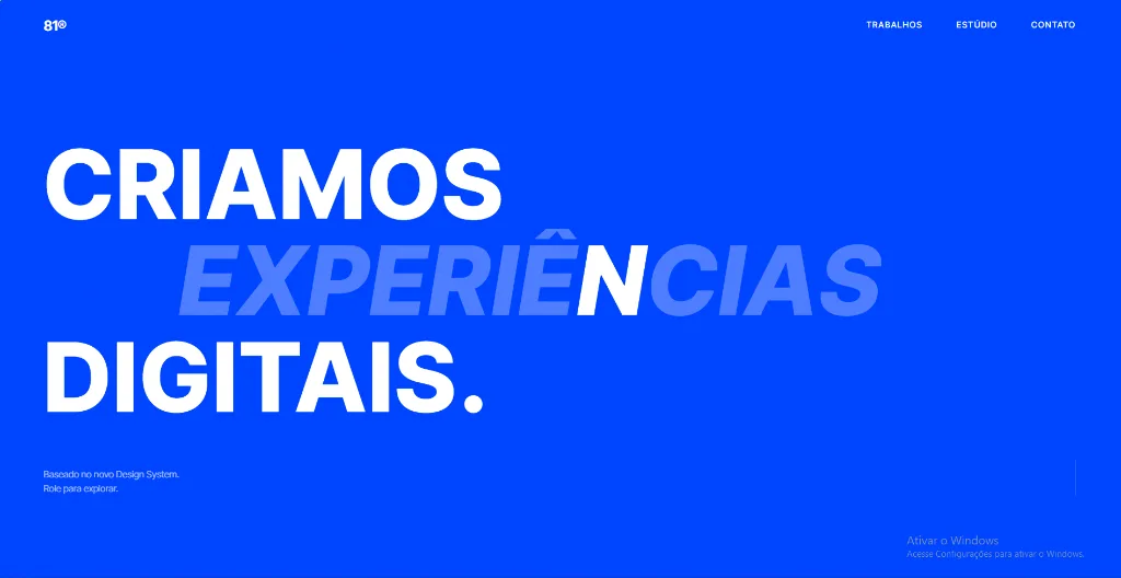 Projeto conceitual 81® Agência