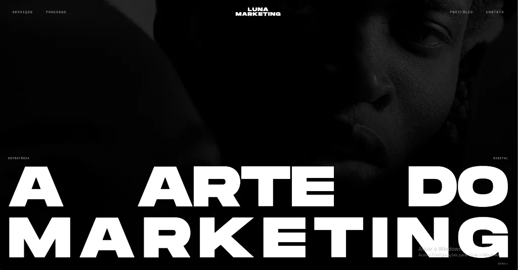 Projeto conceitual Luna Marketing para assessoria de marketing digital