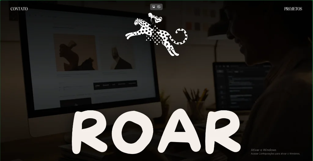 Projeto conceitual ROAR para consultoria estratégica e branding